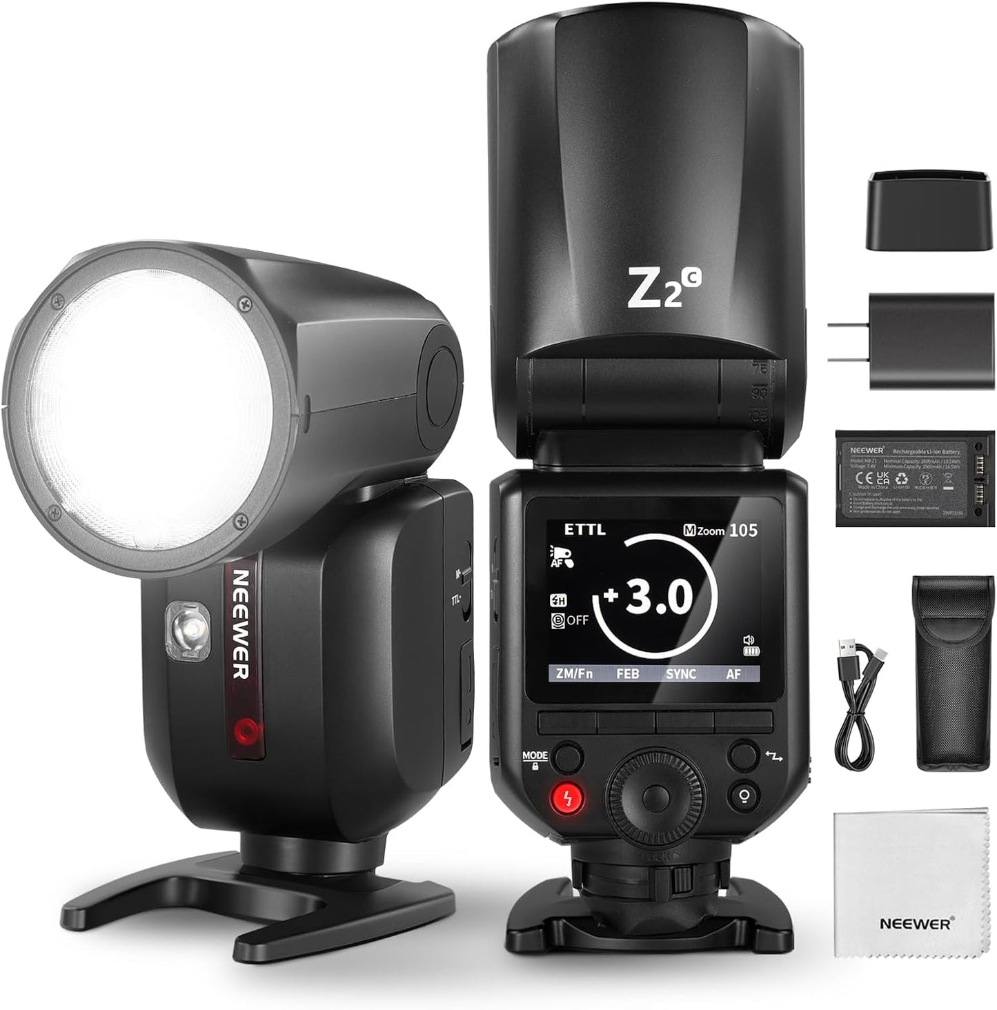 Neewer Z2-C TTL Round Head Flash Speedlite for Canon