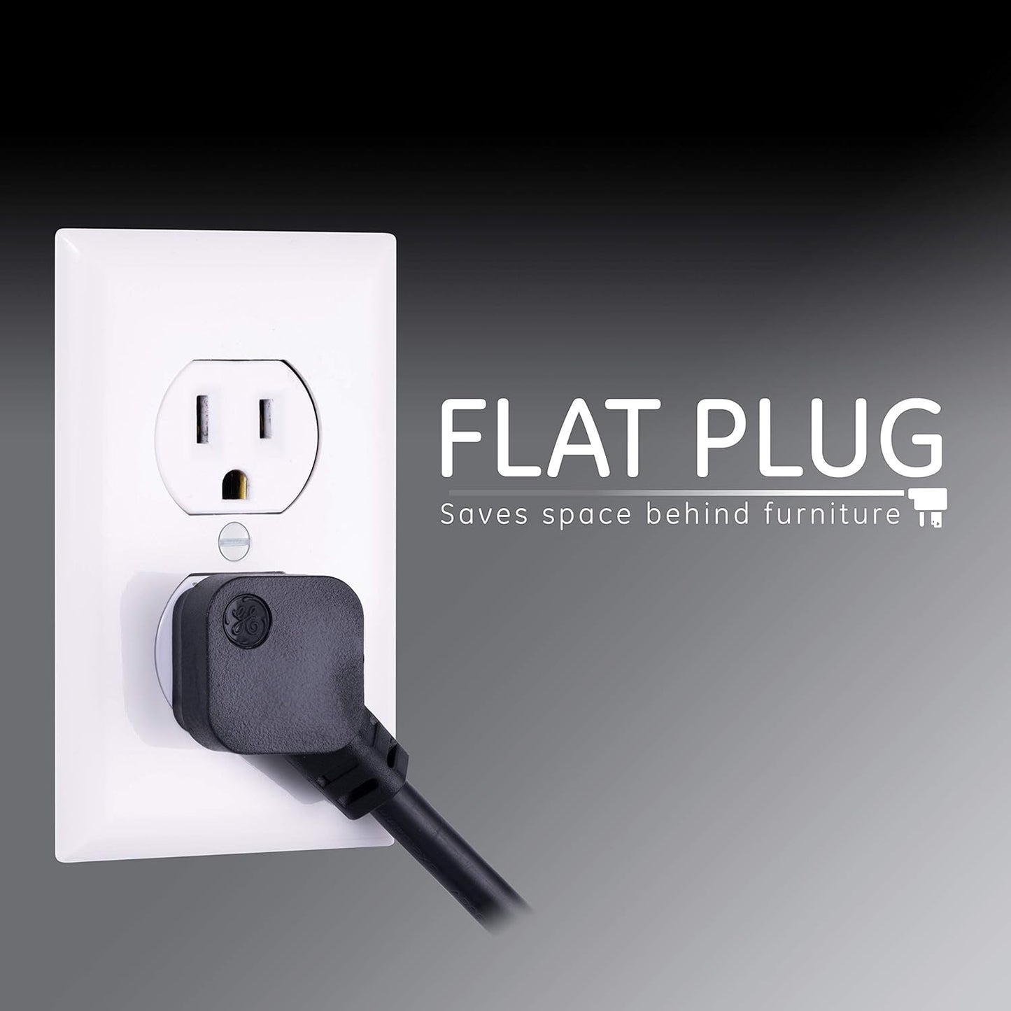 GE 54639 - 6-Outlet Surge Protector 2-Pack - 6ft Cord