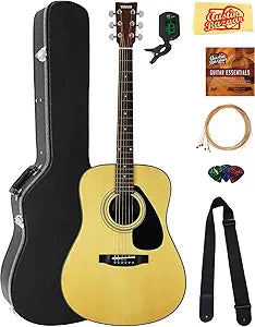 Yamaha AUS-F325D-COMBO-PRO Acoustic Guitar Bundle with Case
