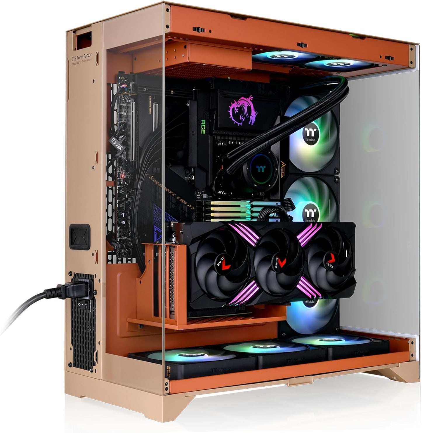 Thermaltake CA-1Z8-00MGWN-00 CTE E550 TG Gravel Sand ATX Case