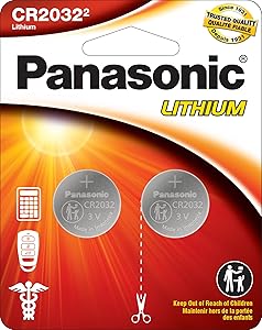 Panasonic CR2032PA/2BL 3V Lithium Coin Battery 2-Pack