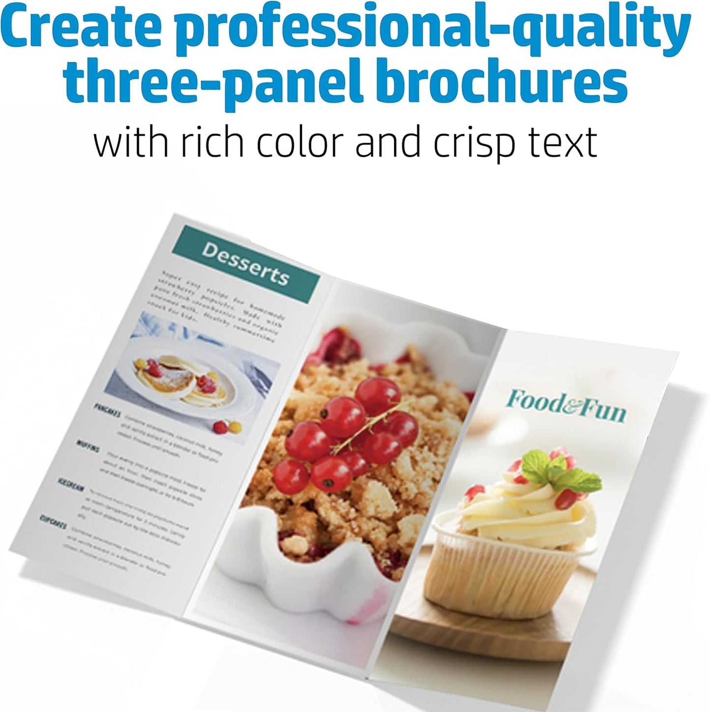 HP Q6612A Enhanced Tri-fold Business Paper, Glossy