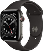 Apple Series 6 44mm GPS + Cellular Steel Watch (Renewed)