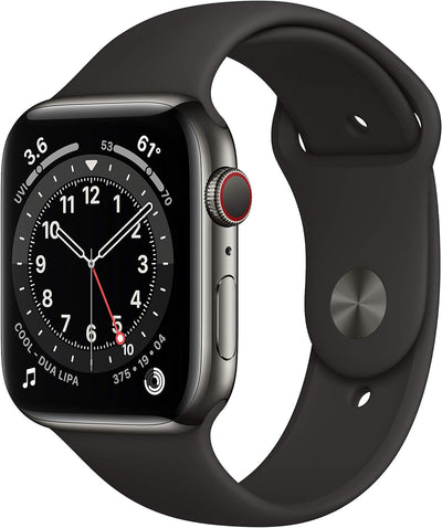Apple Series 6 44mm GPS + Cellular Steel Watch (Renewed)