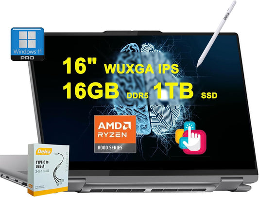 Lenovo R7 Yoga 7 16" Ryzen 7 8840HS 2-in-1 Laptop