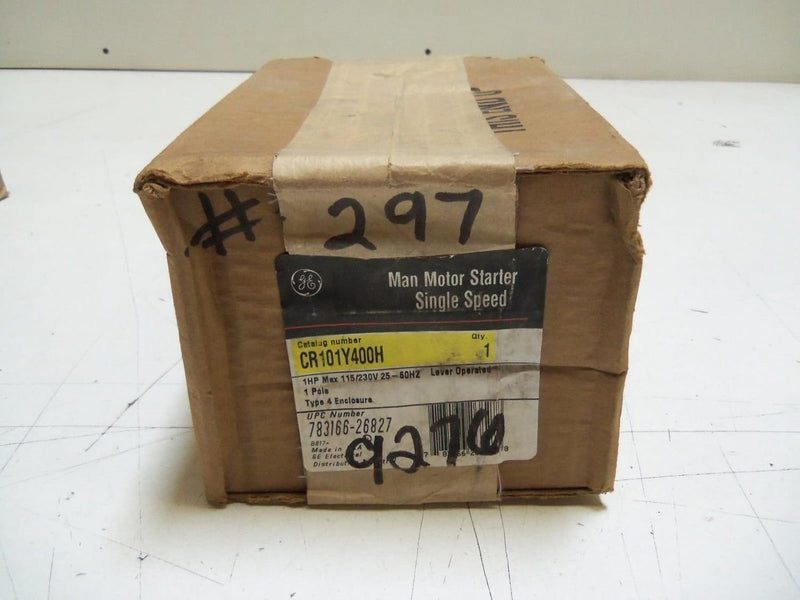 GE CR101Y400H Manual Starter NEMA 4 Enclosure NEW — main product image