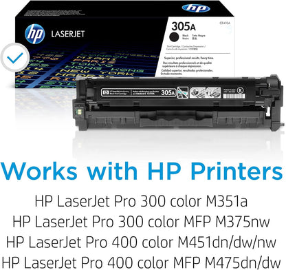 HP CE410A 305A Black Toner - LaserJet Pro M351/M375/M451/M475