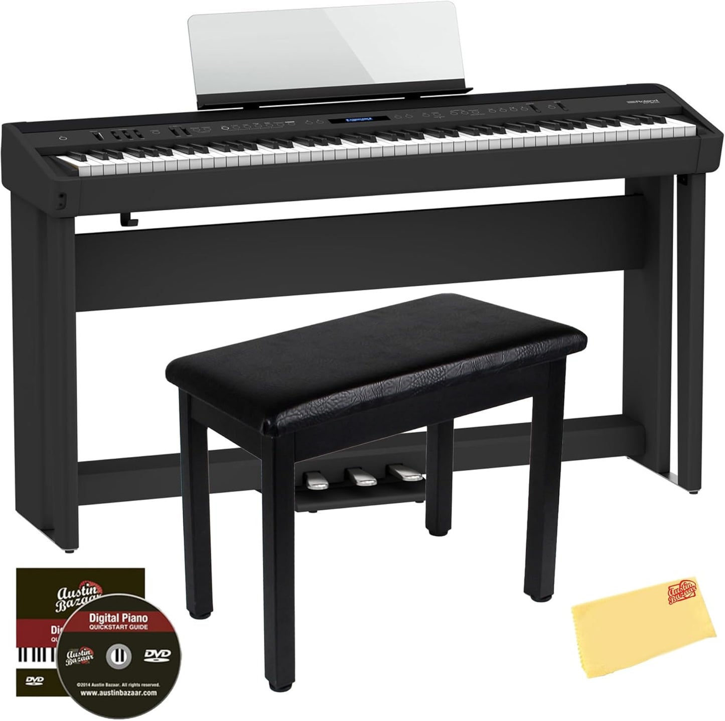 Roland FP-90X 88-Key Digital Piano Black Bundle