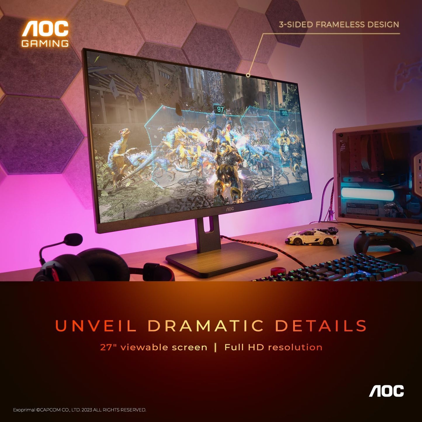 AOC 27G15 27-Inch FHD 180Hz Gaming Monitor