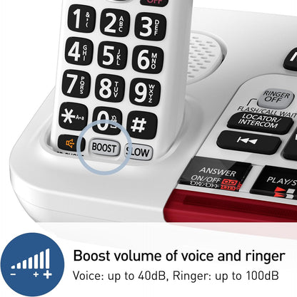 Panasonic KX-TGM420W Amplified Cordless Phone White