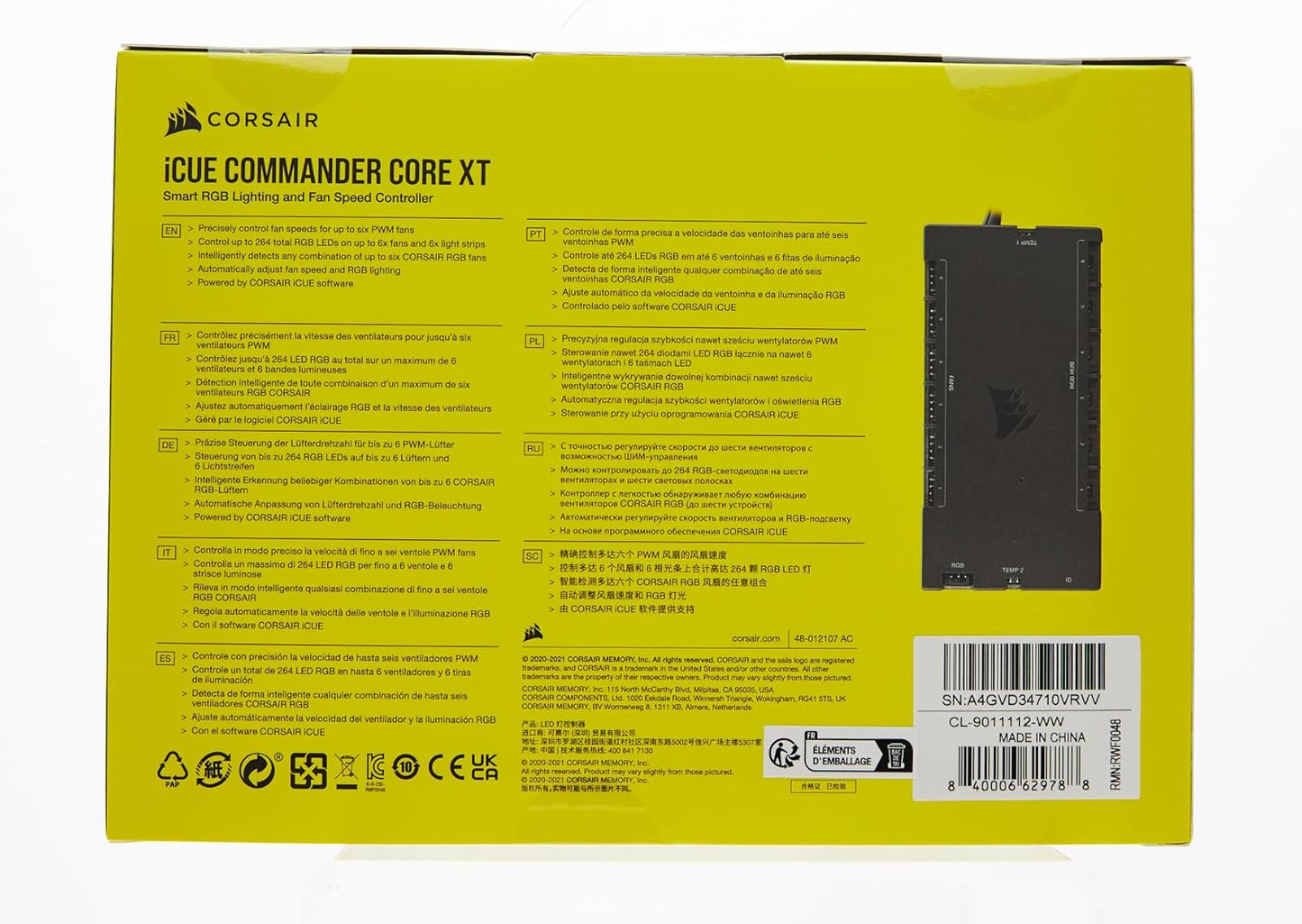 Corsair CL-9011112-WW iCUE Fan RGB Controller