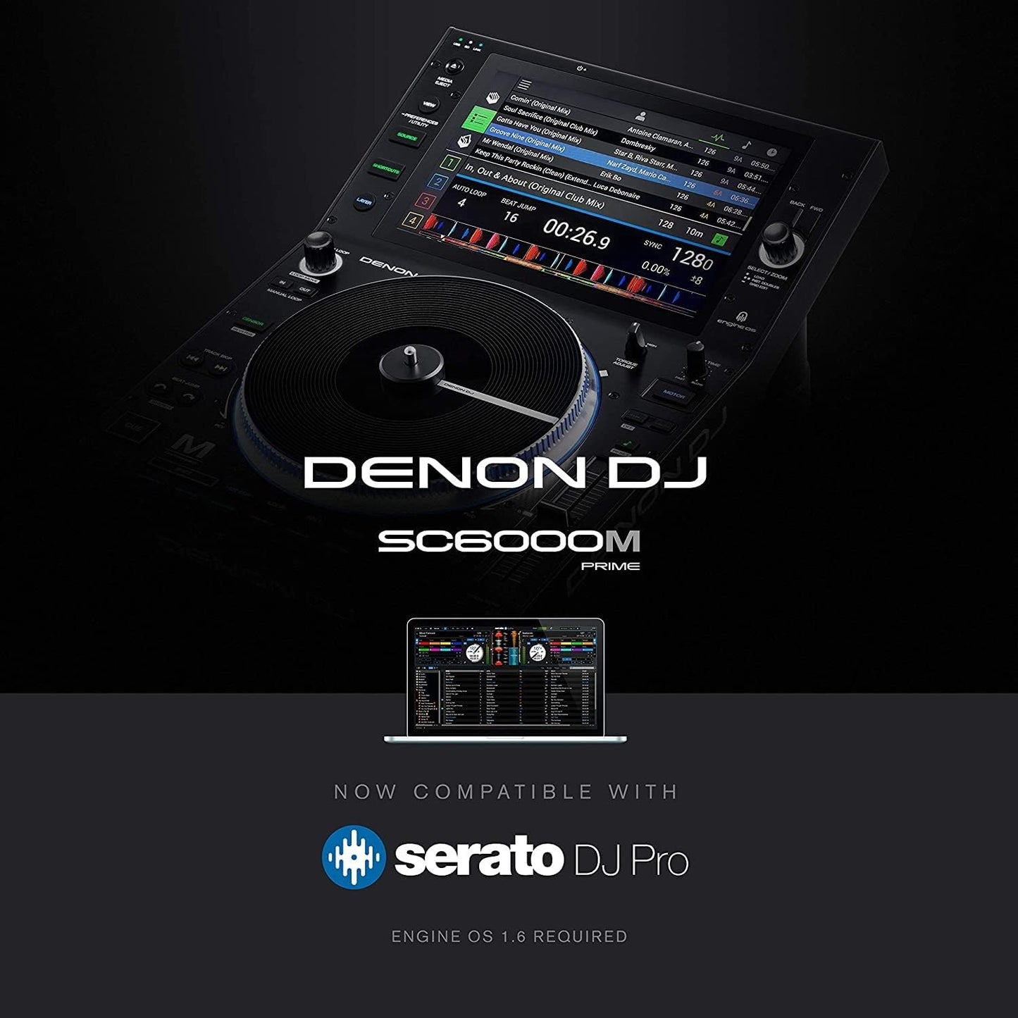 Denon DJ SC6000MPRIME Standalone Media Player Motorized Platter