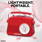 Magnavox 41818-RD Retro Bluetooth Dual Alarm Clock Radio