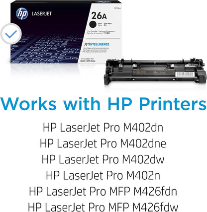 HP CF226A 26A Black LaserJet Toner Cartridge