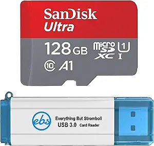 SanDisk SDSQUAR-128G-GN6MA 128GB Micro SD Card Bundle