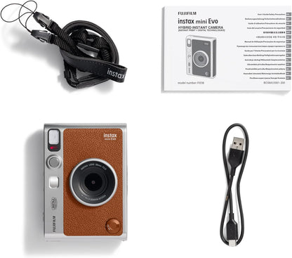 Fujifilm 16812534 Instax Mini EVO Instant Camera - Brown