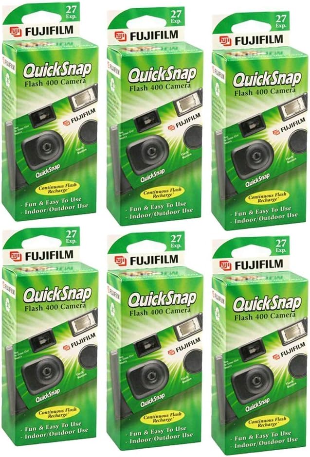 Fujifilm FUJIDIS400 QuickSnap Flash 400 Disposable Camera 6-Pack
