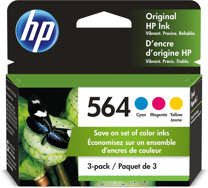 HP N9H57FN 564 CMY Color Ink Cartridge 3-Pack — main product image
