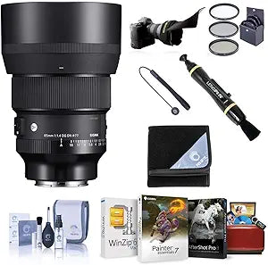 Sigma 85mm f/1.4 DN ART Lens Sony E Bundle