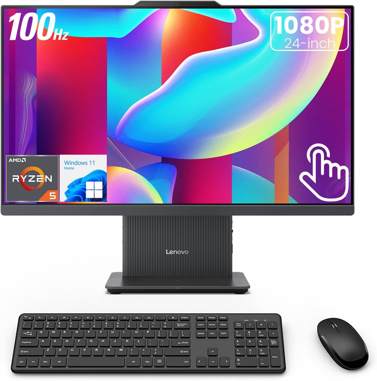 Lenovo 24ARR9 IdeaCentre 24" Touchscreen All-in-One Desktop Ryzen 5 1TB SSD