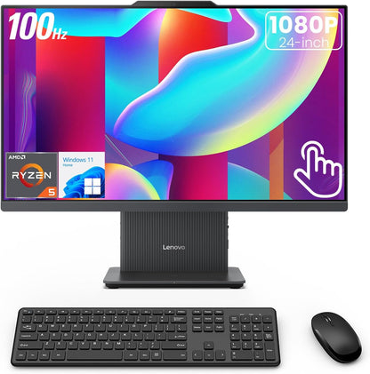 Lenovo 24ARR9 IdeaCentre 24" Touchscreen All-in-One Desktop Ryzen 5 1TB SSD