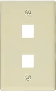 Monoprice 106728 Keystone Wall Plate Ivory — main product image