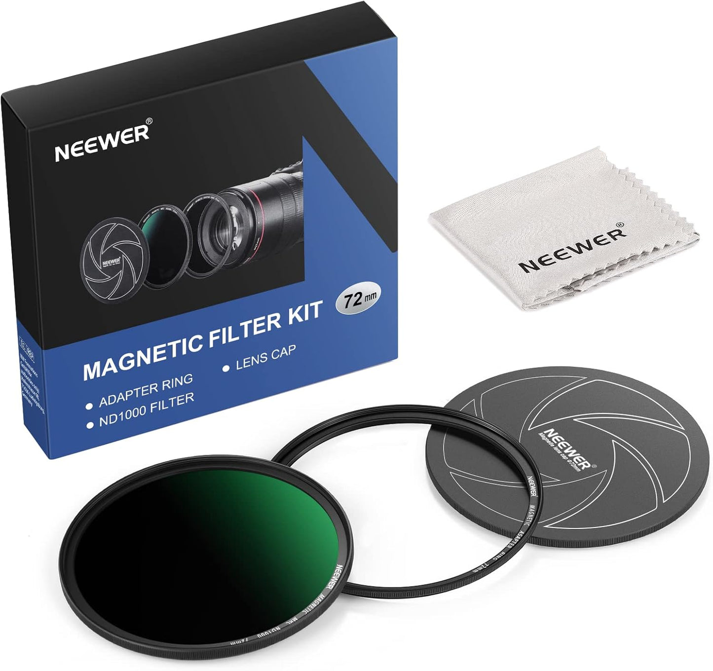 Neewer 10100914 72mm Magnetic ND1000 Lens Filter Kit