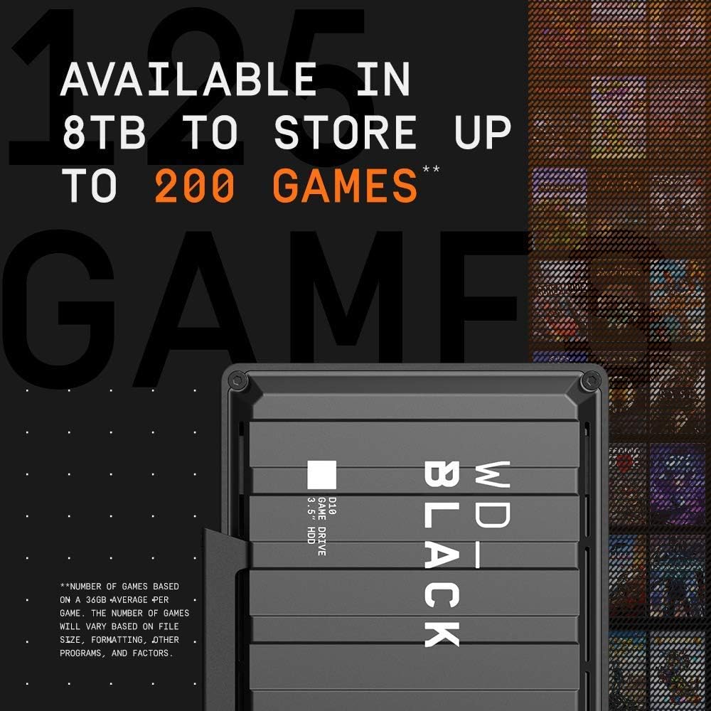 Western Digital WDBA3P0080HBK-NESN WD_Black 8TB D10 Game Drive (Renewed)