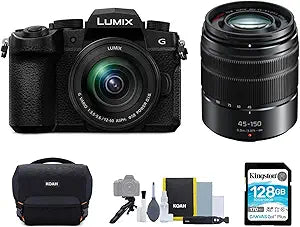Panasonic LUMIX G95 - 12-60mm + 45-150mm Lens Bundle, 4K Mirrorless