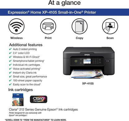 Epson XP-4105 Wireless Color Inkjet Printer All-in-One