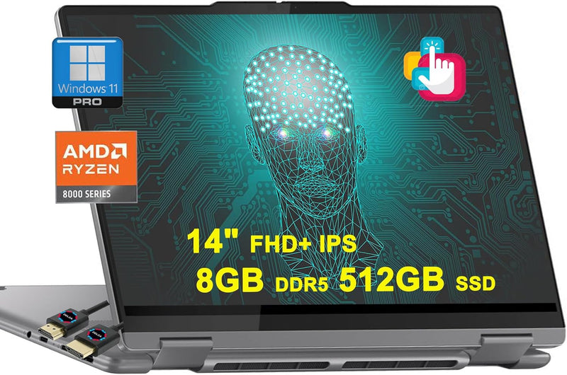 Lenovo Yoga 7 AI PC Ryzen 5 8640HS 2-in-1 Laptop — main product image