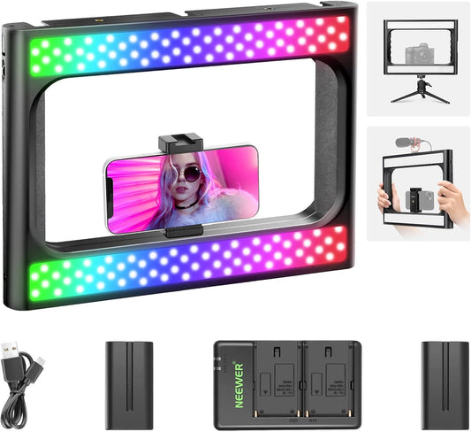 Neewer 10100582 RGB LED Ring Light Selfie - Video Stabilizer