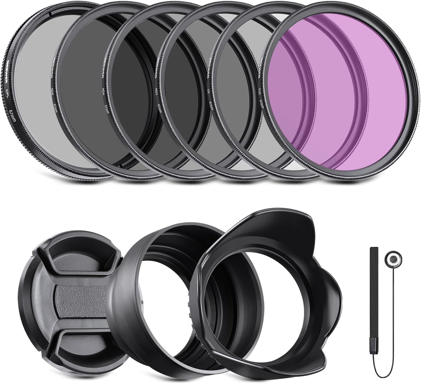 NEEWER 10088186 67mm Filter Kit UV CPL ND