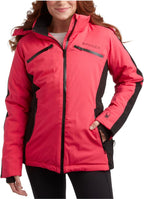 Spyder Women's Snow Jacket Color Block Quilted Winter Coat