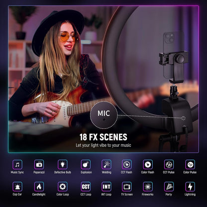 Neewer SRP18C RGB LED Ring Light Kit w/Stand