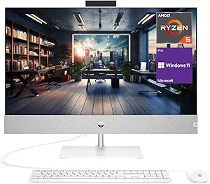 HP TPC-Q088 Pavilion 27" All-in-One Desktop, Ryzen 5, 32GB RAM, 1TB SSD
