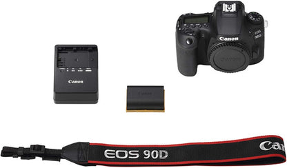 Canon EOS 90D DSLR Camera 18-55mm + Telephoto Lens Kit Renewed