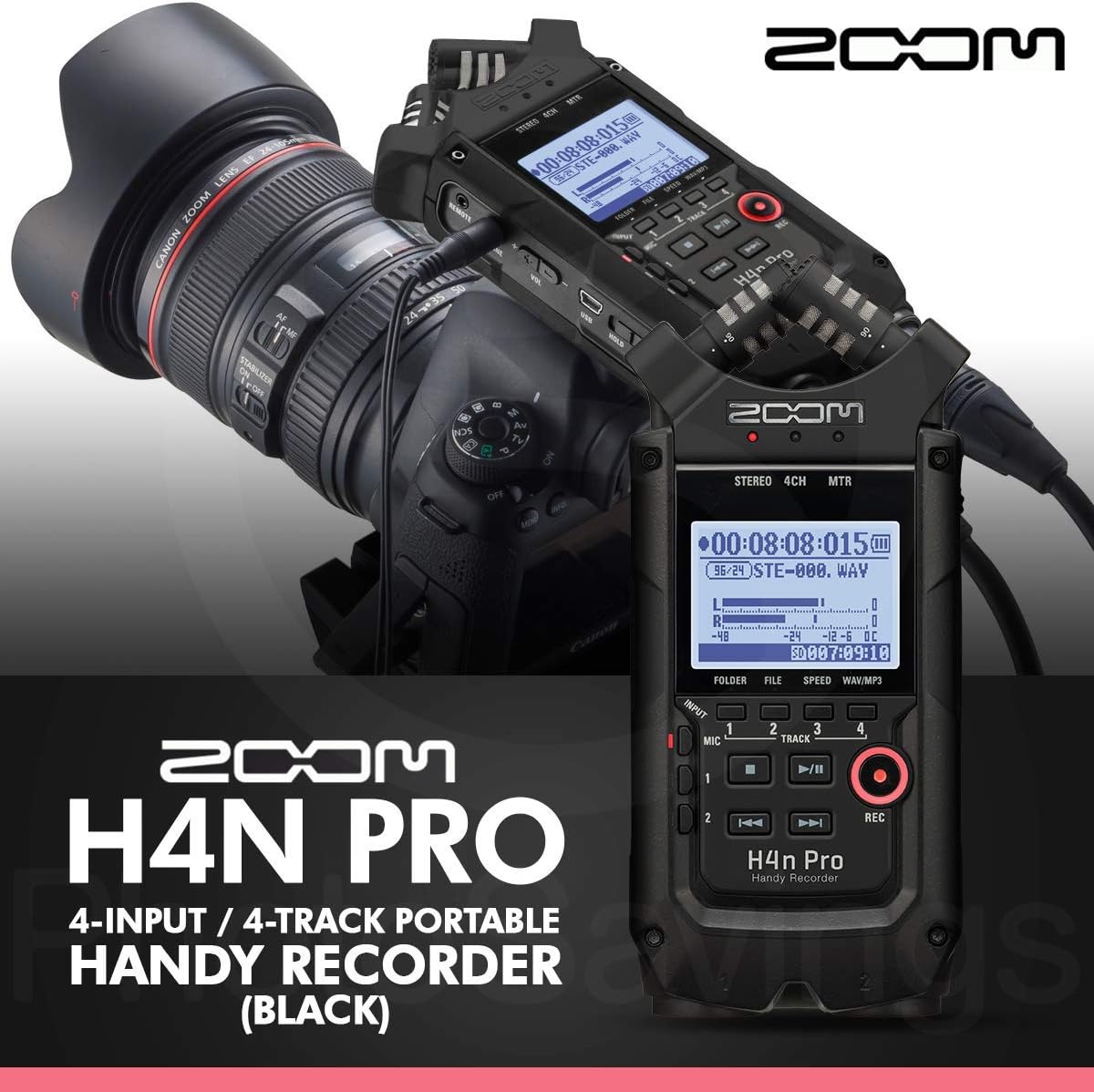 Zoom H4n Pro Portable Audio Recorder - Musician's Bundle
