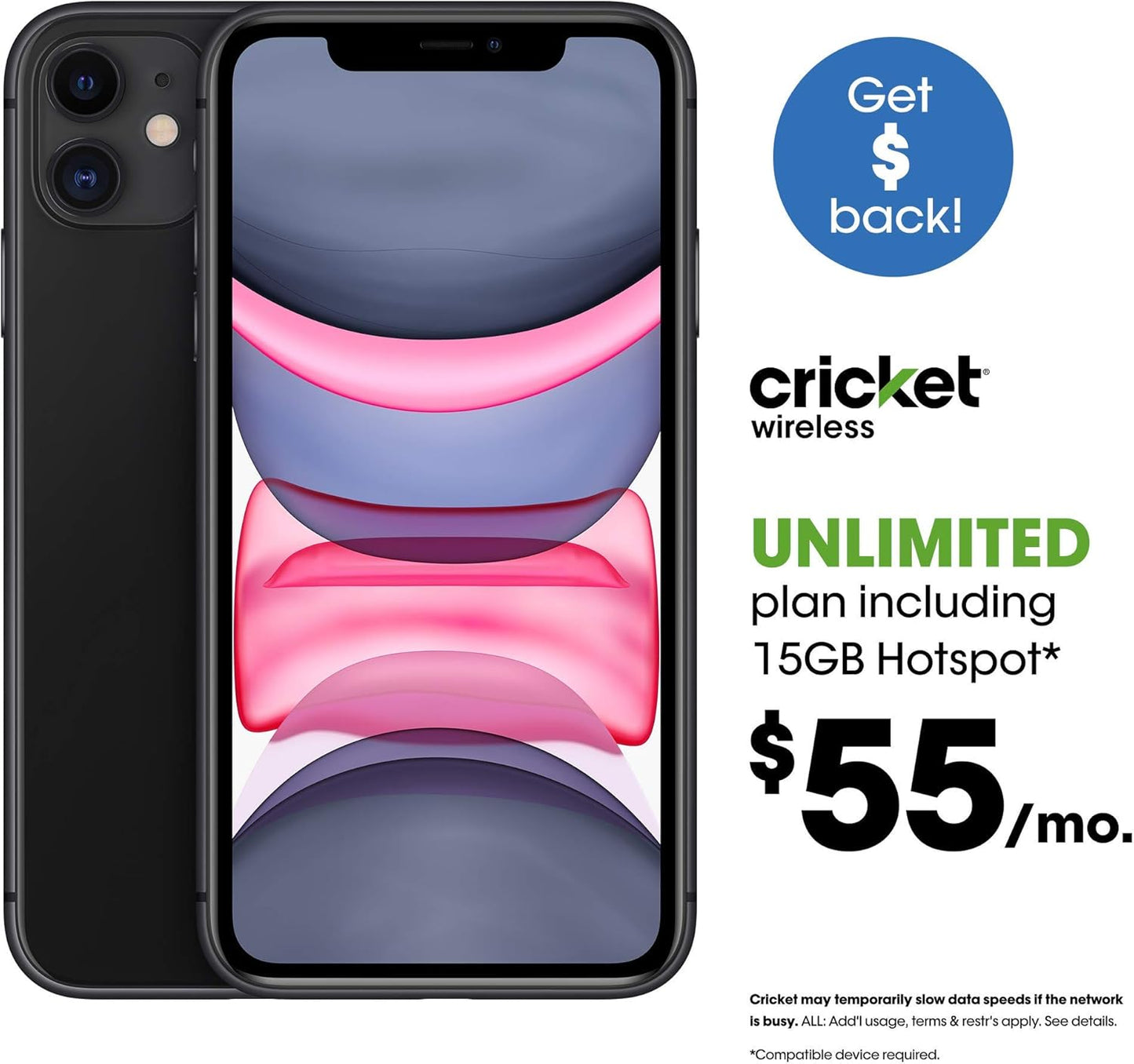 Apple iPhone 11 128GB Red Cricket Wireless Renewed