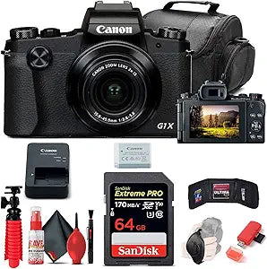 Canon 2208C001 PowerShot G1 X Mark III Camera Bundle