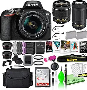 Nikon d3500 24.2MP DSLR Camera 18-55mm 70-300mm Bundle
