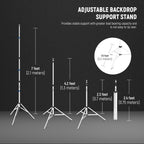 Neewer 10104305 10ft Backdrop Support System with Clamps