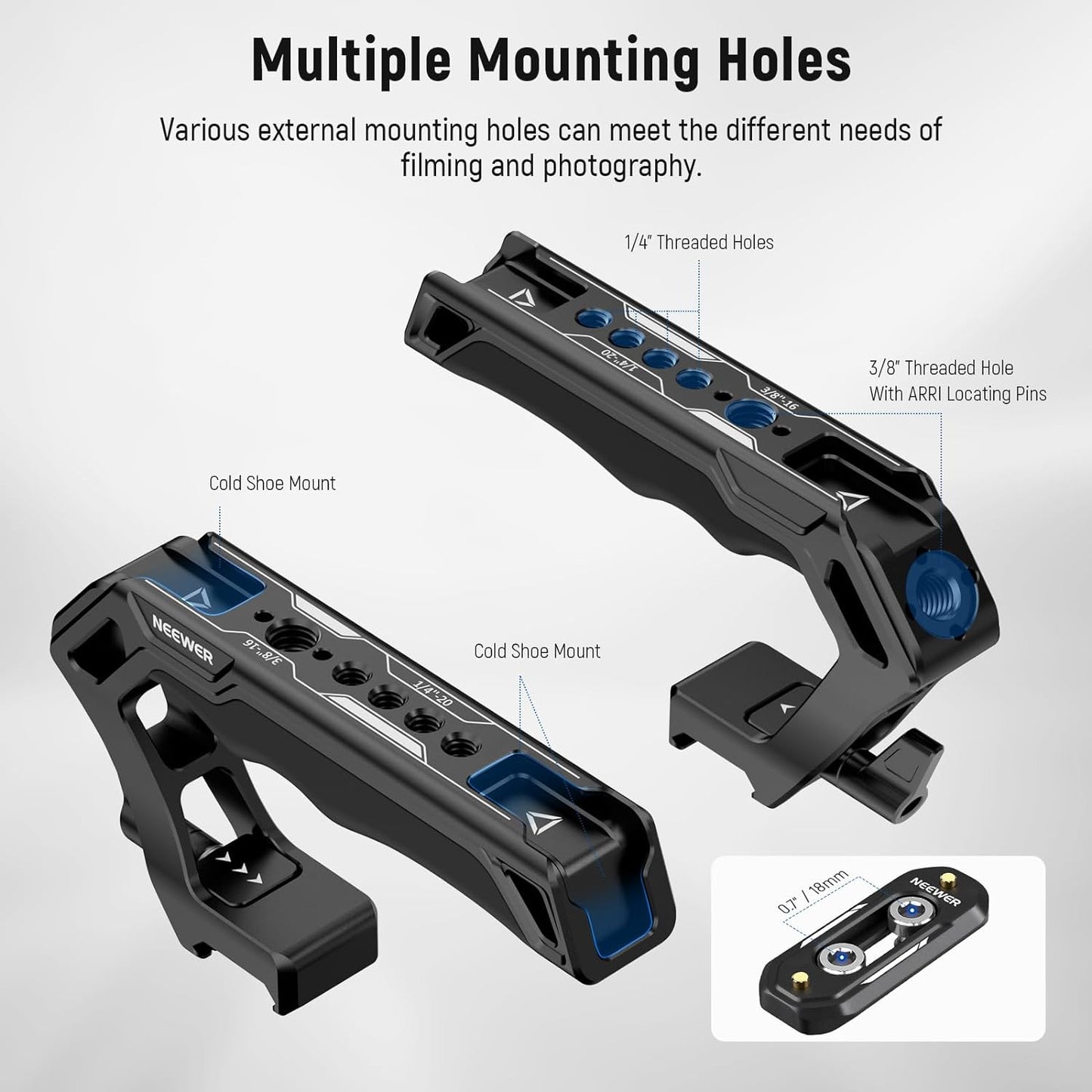 Neewer CA008 Camera Top Handle NATO Rail Kit