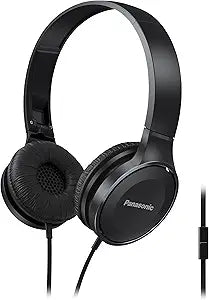 Panasonic RP-HF100M-K Foldable On-Ear Headphones with Mic