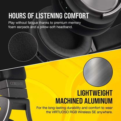 Corsair CA-9011180-NA Virtuoso RGB Wireless SE Gaming Headset Renewed