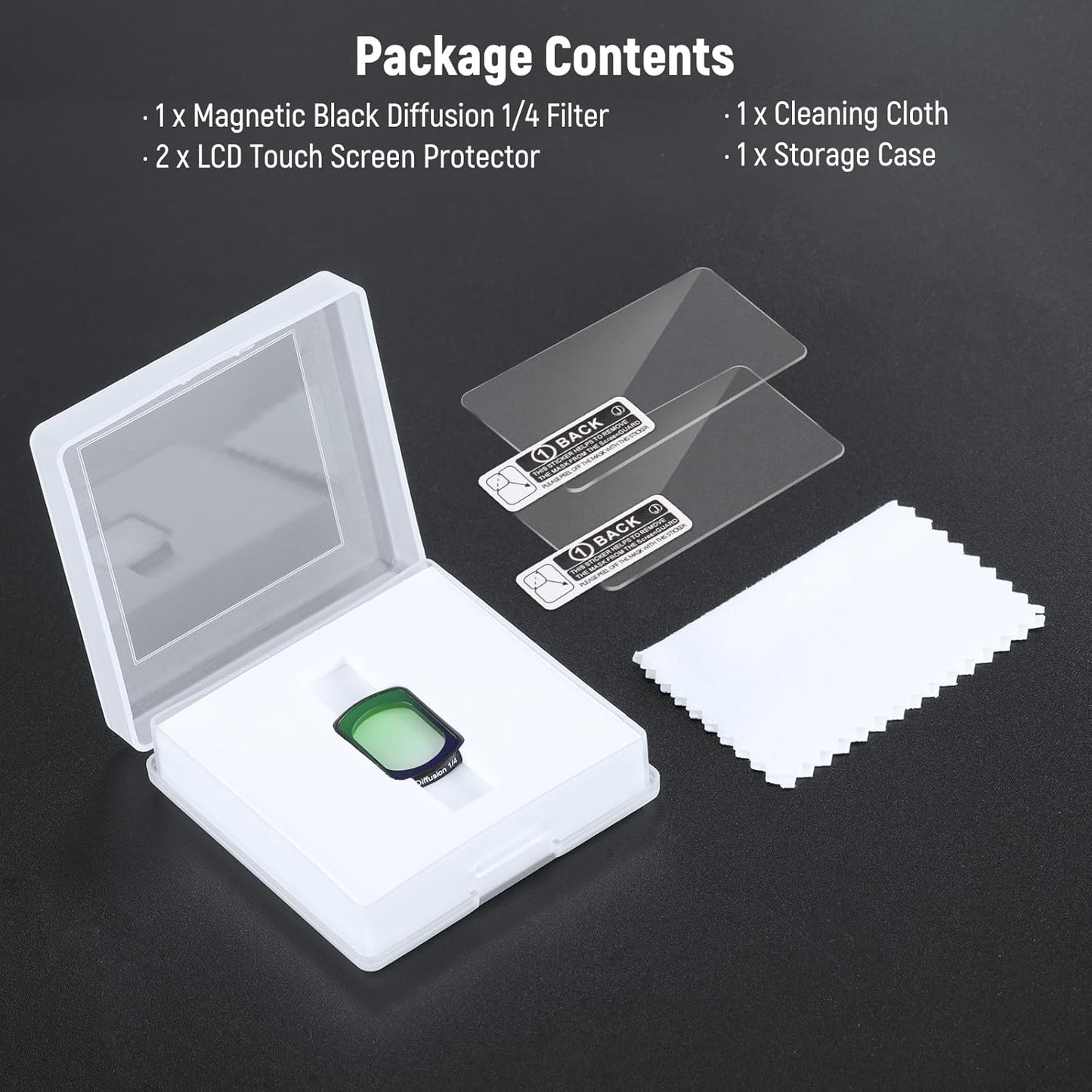 Neewer 10104242 Magnetic Black Diffusion Filter for DJI Pocket 3