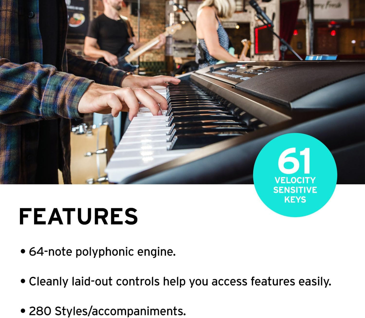 Korg EK50 61-Key Arranger Keyboard: Entertainer Series