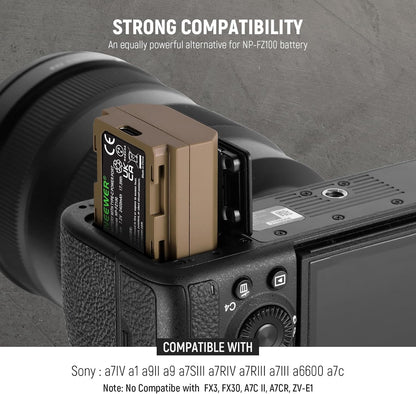 Neewer T-NP-FZ100 NP-FZ100 USB-C Battery Pack