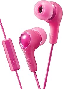 JVC HAFX7MP Pink Gumy In-Ear Earbuds with Mic