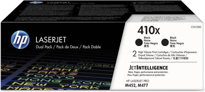 HP 410X CF410XD Black High-Yield Toner Cartridge 2-Pack